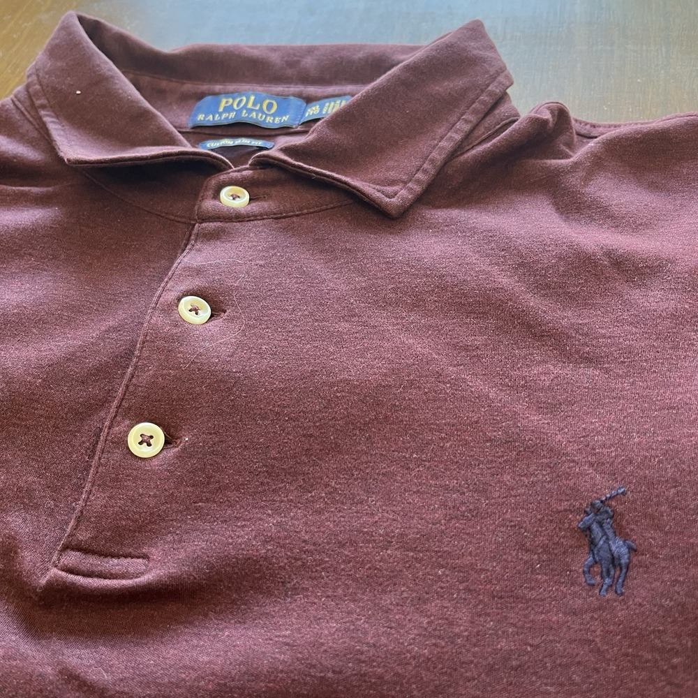Mens  Polo Ralph Lauren Custom Slim Fit Polo Shirt Size 2XL Red